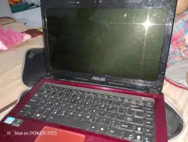 Laptop ASUS A43S merah bagus