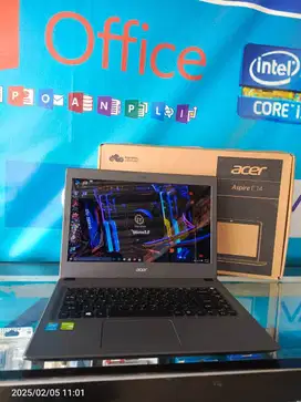 Laptop Acer E5-475G Fullset Lengkap Siap Pakai