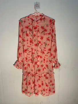 Dress wanita bunga bunga