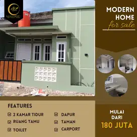 Rumah siap huni 2 kamar desain modern dilokasi dekat stasiun KRL