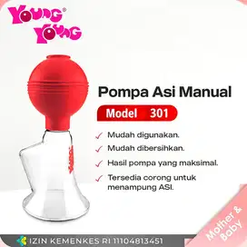 250205A Young Young 301 Silicone Manual Breast Pump Pompa ASI Silikon