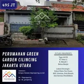 DIJUAL RUMAH DI PERUM GREEN GARDEN CILINCING JAKARTA UTARA- VIA CESSIE