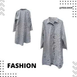 Tunik Kemeja Kotak-kotak - PRELOVED