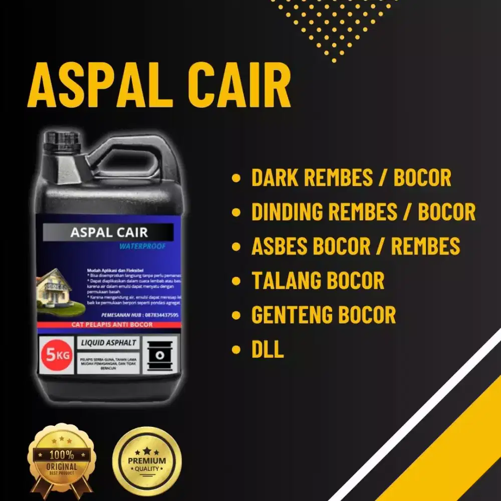 ASPAL CAIR 5 KG ( PREMIUM QUALITY) solusi tepat atasi bocor dan rembes