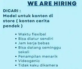 Dibutuhkan SPG/Model wanita