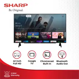 TV ANDROID SHARP 43 INCH NEW SEGEL BERGARANSI RESMI PASTI AMAN