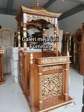 mimbar masjid ukir ornamen