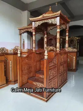 mimbar masjid atap kubah tangga