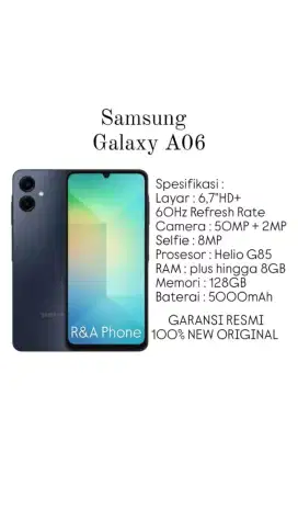 Samsung A06 4/128GB | 4/64GB NEW GARANSI RESMI