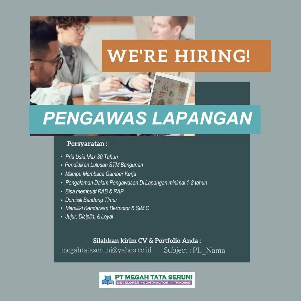 Lowongan Kerja Pengawas Lapangan