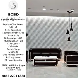 Dijual EQUITY TOWER, Office 334sqm, Limited Unit Rp65jt/sqm,Fast Sale