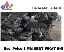 Besi Polos 8 MM Sertifikat SNI