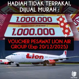 Hadiah Voucher Tiket Pesawat Lion Air Group Tdk Terpakai Dijual Murah