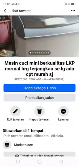 Mesin cuci mini berkualitas kond lkp normal spt batu murah sj cpt dpt