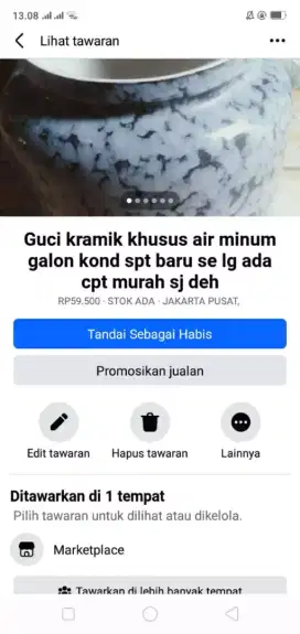 Guci khusus air minum galon kond spt baru hrg murah sj cpt Se lg ada