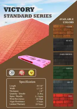 Atap Bitumen TAMCO VICTORY 3-TAB STD 20 ALGAE RELIEF