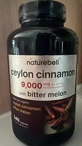 Naturebell Ceylon Cinnamon With Bitter Melon  - 240 Capsules