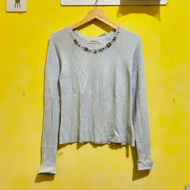 Rajut crop atasan wanita