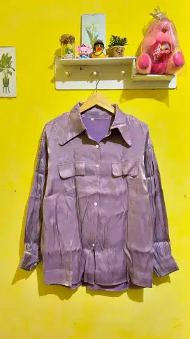 Kemeja polos lilac