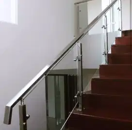 Railing kaca, railing tangga minimalis, kanopi kaca, railing balkon