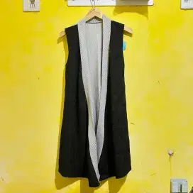 Long outer two tone wanita