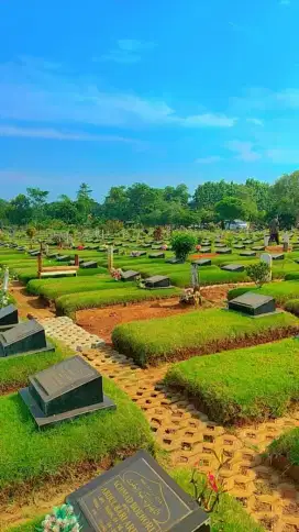 Paketan pasang Rumput Taman Makam