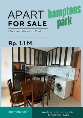 Spesialis apartement Hamptons park 2 bed hanya 1.1 M
