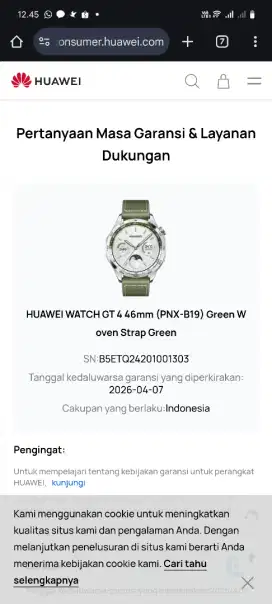 Huawei watch gt 4 garansi resmi