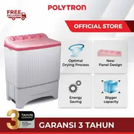 Mesin Cuci Polytron PWM 8073P 8Kg Twin Tab