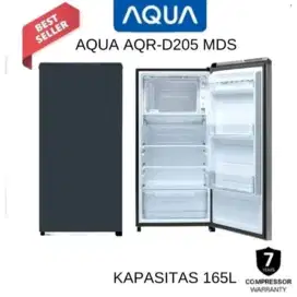 Kulkas Aqua AQR D205 MDS 1 Pintu 165 Liter