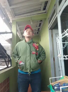 ZARA Jaket Kasual Army Vintage Parka Klasik