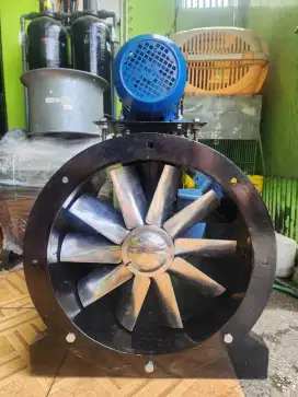 Axial pully open cover fan