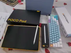 Tablet Poco pad + s pen + keyboard mekanik