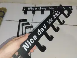 Hook Hanger Gantungan Pintu 6 Kait tanpa bor, gantungan baju stenlist