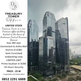 Jual TREASURY TOWER , Office luas 284sqm, Limited Unit, Only Rp.25M