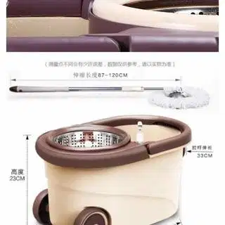 Mop / Super Mop / Spin Mop Alat Pel Lantai Big Round Mop With Bucket