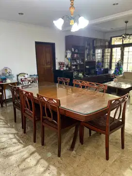 MEJA PANJANG KAYU JATI ASLI BERAT /MEJA MAKAN KELUARGA