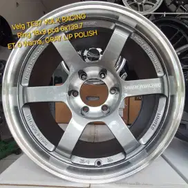 Velg TE37 Ring 18x9
pcd 6x139.7 ET 0 Warna,GRAY LIP POLISH