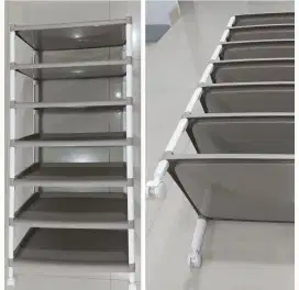 Jual murah rak sepatu masih baru 54x40×120 tinggi 7 susun, 520 ribu
