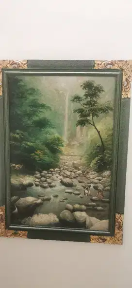 Lukisan pemandangan canvas