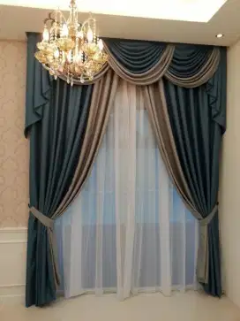 Jual tirai jendela gordyn hordeng gorden wallpaper dinding rollblind v