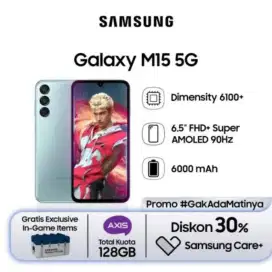 Samsung Galaxy M15 5G Nfc 6/128 gb New Garansi Resmi