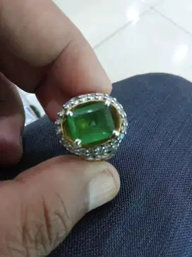 Emeradl berly ring perak
