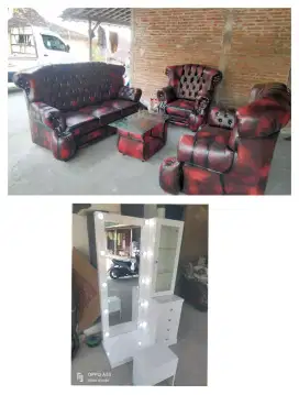 Paket hemat sofa & meja rias hpl