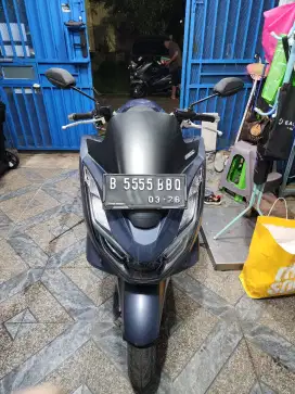 PCX 160 ABS 2021 BIRU, plat cantik b5555