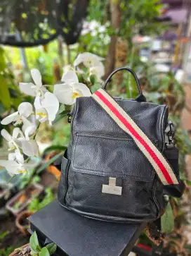DIJUAL TAS RANSEL WANITA KULIT ASLI - SECOND