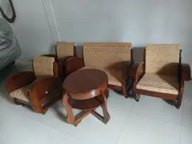 Kursi Tamu Sedan Rotan antik