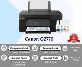 Printer Ink Tank CANON PIXMA G2770 - Print Scan Copy