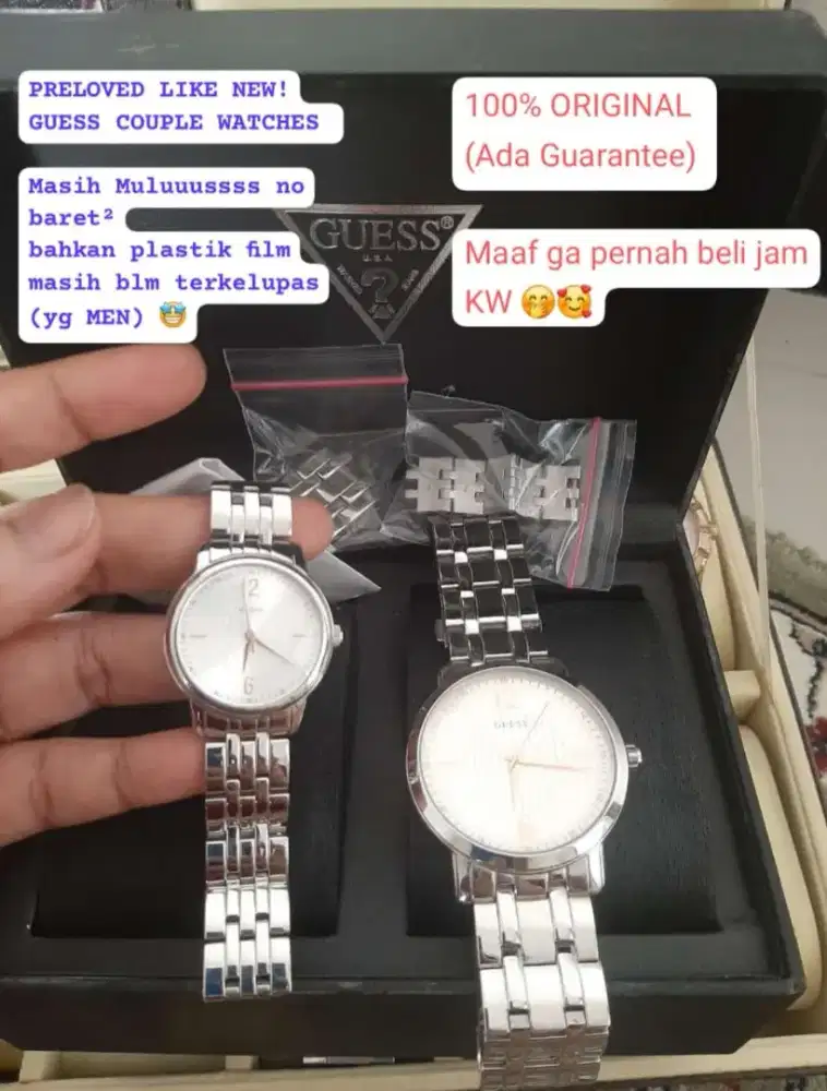 PRELOVED LIKE NEW! Guess Jam Tangan Couple