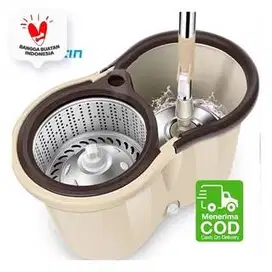 Alat Pel Mop / Super Mop / Spin Mop / Pel Lantai Dengan Ember Peras Pr
